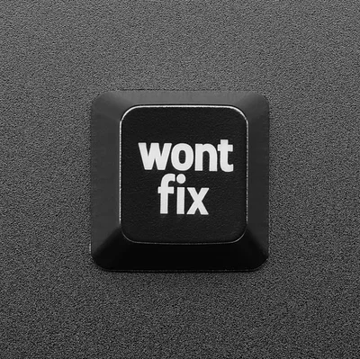 Etched Glow-Through Keycap with "wont fix" Text - MX Compatible Switches