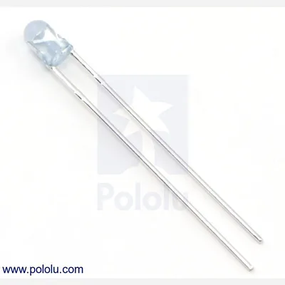 T1 (3mm) Blue LED with Light Blue Diffused Lens