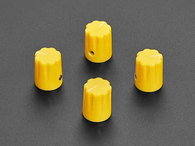 Yellow Micro Potentiometer Knob - 4 pack