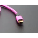 Fully Reversible Pink/Purple USB A to micro B Cable - 1m long - Image 3