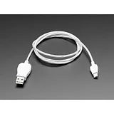 USB micro B Cable with LEDs - Blue and Red - 1 meter - Image 3