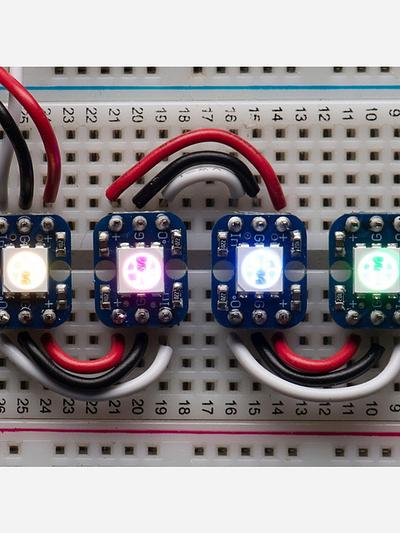 Breadboard-friendly RGB Smart NeoPixel - Pack of 4