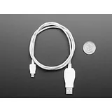 USB micro B Cable with LEDs - Blue and Red - 1 meter - Image 4