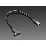 Panel Mount Cable USB C to Type A - 30cm - Image 1