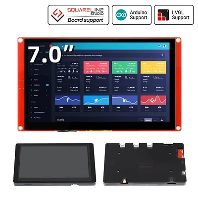 CrowPanel 7.0" -HMI ESP32 Display 800x480 RGB TFT LCD Touch Screen Compatible with Arduino