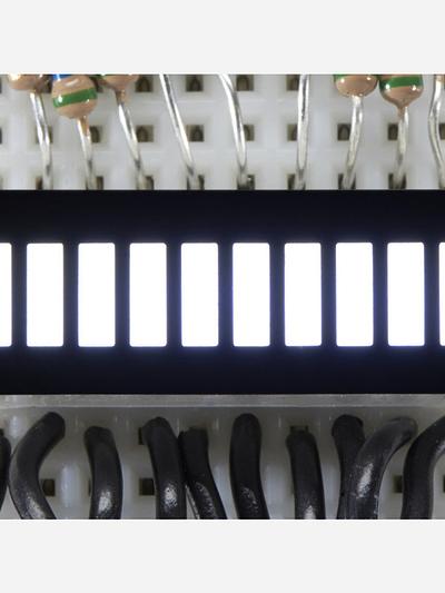 10 Segment Light Bar Graph LED Display - White [KWL-R1025WB-Y]