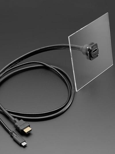 Dual Panel Mount Extension Cable with HDMI / DVI and USB Type-C