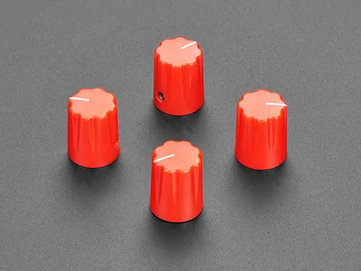 Red Micro Potentiometer Knob - 4 pack