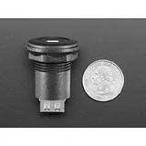Micro USB B Jack to USB A Plug Round Panel Mount Adapter - Image 3