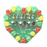 Learn to solder - DIY Heart Shaped Three Colors LED Flashing Light - Image 3