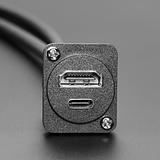 Dual Panel Mount Extension Cable with HDMI / DVI and USB Type-C - Image 3