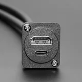 Dual Panel Mount Extension Cable with HDMI / DVI and USB Type-C - Image 3