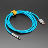 Blue USB Type C to USB A Cable with 540 Degree Rotating End - Image 1