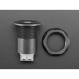 Micro USB B Jack to USB A Plug Round Panel Mount Adapter - Image 5