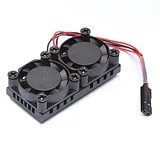 Dual Cooling Fans Heatsink Kit with Adhesive Tape For Raspberry Pi 2 / 3 Model B - Image 1