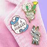 Not a Hugger Lapel Pin - Image 3