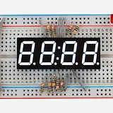 White 7-segment clock display - 0.56 digit height - Image 1