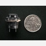 16mm Panel Mount Momentary Pushbutton - Black - Image 3