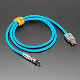 Blue USB Type C to USB A Cable with 540 Degree Rotating End - Image 1