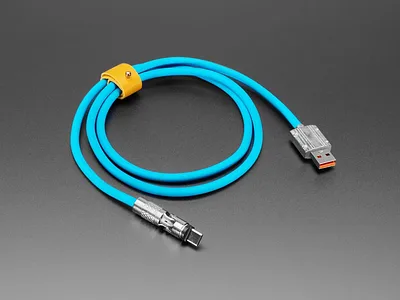 Blue USB Type C to USB A Cable with 540 Degree Rotating End