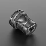 RJ-50 (10P10C) Round Panel Mount Adapter Plug - Image 3