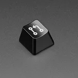 Etched Glow-Through Keycap with Pull Request Logo - MX Compatible Switches - Image 1