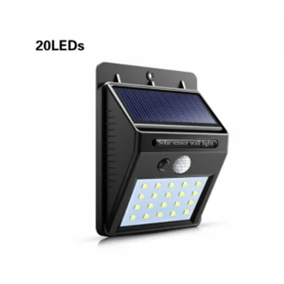 Solar powered 20 LED PIR Waterproof Street Security Light