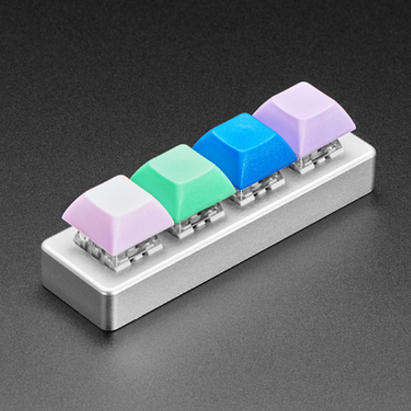 Four Key Silver Aluminum Keypad Shell Enclosure