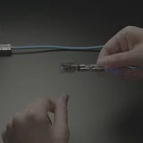 Blue USB Type C to USB A Cable with 540 Degree Rotating End - Image 2