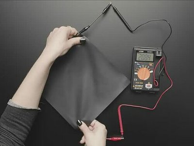 Conductive Rubber Sheet / Stretch Sensor- 200mm x 200mm x 0.5mm