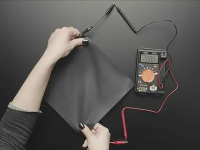 Conductive Rubber Sheet / Stretch Sensor- 200mm x 200mm x 0.5mm