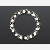 NeoPixel Ring - 16 x 5050 RGBW LEDs w/ Integrated Drivers - Warm White - ~3000K - Image 4