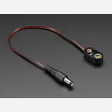 9V battery clip with 5.5mm/2.1mm plug - Image 1