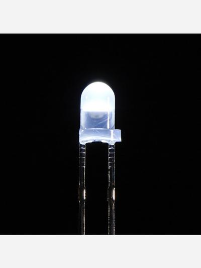 Diffused White 3mm LED (25 pack)