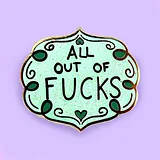 All Out Of Fucks Lapel Pin - Image 1