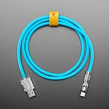 Blue USB Type C to USB A Cable with 540 Degree Rotating End - Image 4