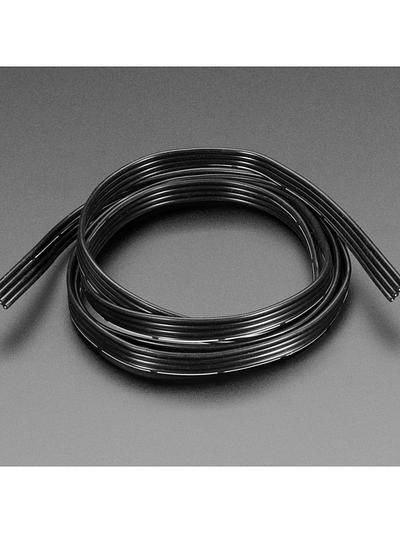Silicone Cover Stranded-Core Ribbon Cable - 4 Wires 1 Meter Long - 26AWG Black