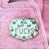 All Out Of Fucks Lapel Pin - Image 2