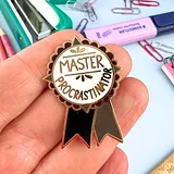 Master Procrastinator Award Lapel Pin - Image 1