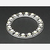 NeoPixel Ring - 16 x 5050 RGBW LEDs w/ Integrated Drivers - Warm White - ~3000K - Image 3