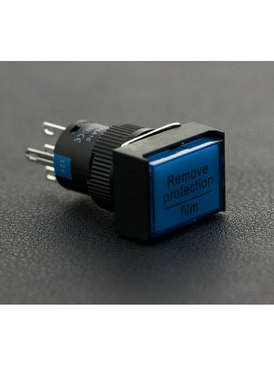 Self Locking Lamp Press Button-Blue