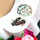 All Out Of Fucks Lapel Pin - Image 4