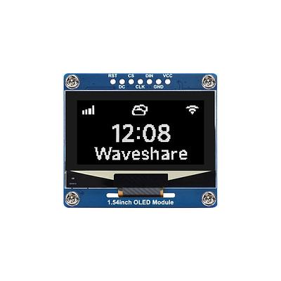 1.54inch OLED Display Module, 128×64 Resolution, SPI / I2C Communication - White