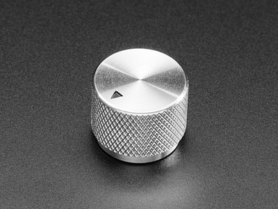 Anodized Aluminum Machined Knob - Silver - 20mm Diameter