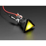 LED Illuminated Triangle Pushbutton A.K.A 1960s Sci-Fi Buttons - Yellow - Image 1