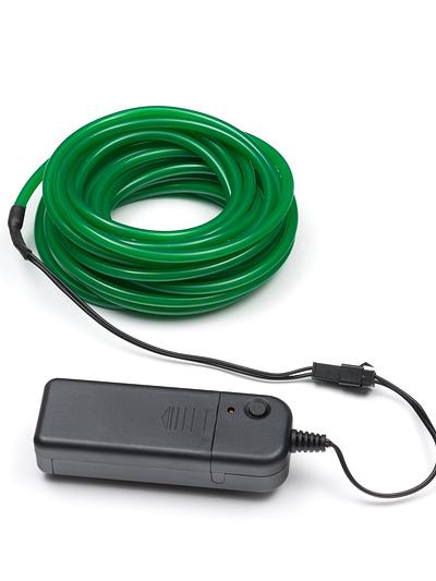 5M Flexible el wire with battery holder 5mm - Green