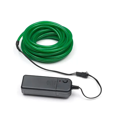 5M Flexible el wire with battery holder 5mm - Green