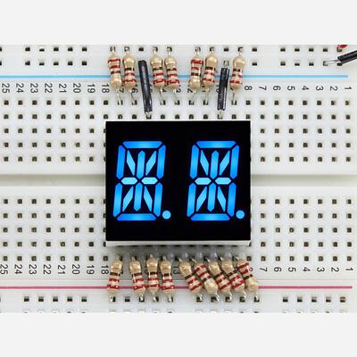 Dual Alphanumeric Display - Blue 0.54 Digit Height - Pack of 2