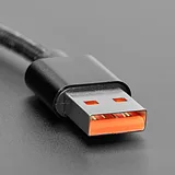 Black Woven USB C to USB A Cable - 2 meters long - Image 3