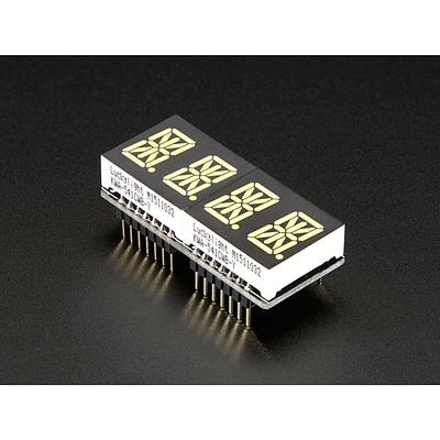 Adafruit 0.54 Quad Alphanumeric FeatherWing Display - White
